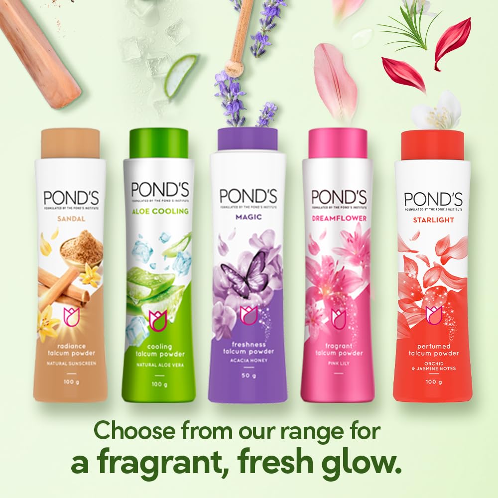 Ponds Aloe Cooling Talcum Powder, 100 gm, Pack of 1 Ponds Aloe Cooling Talcum Powder, 100 gm, Pack of 1