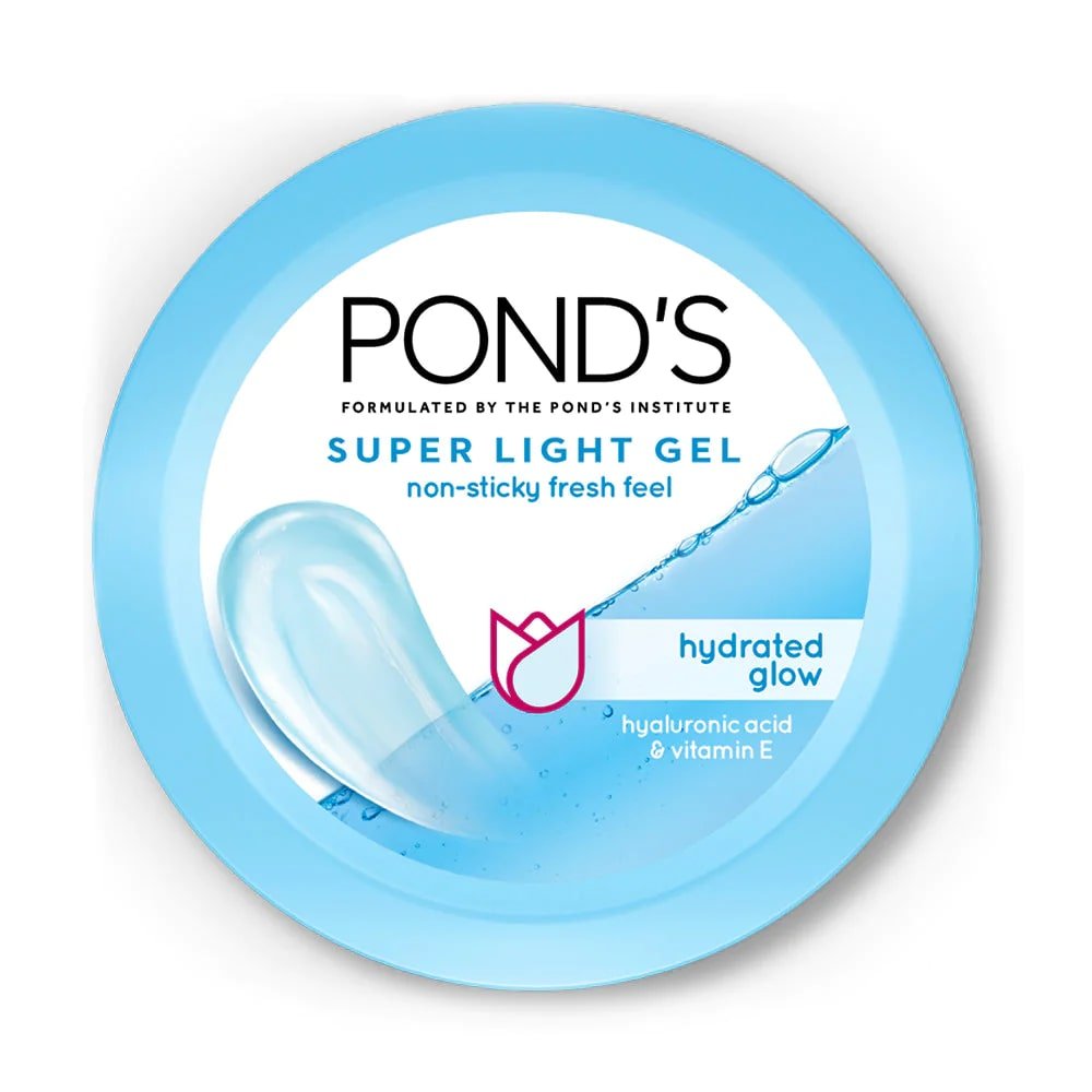 Pond's Hydrated Glow Super Light Gel 50 ml | With Hyaluronic Acid & Vitamin E | For Hydrated Glow | Non Sticky Glow | Non Oily Gel | Moisturises Upto 24 Hrs | For All Season, Pack of 1 Pond's Hydrated Glow Super Light Gel 50 ml | With Hyaluronic Acid & Vitamin E | For Hydrated Glow | Non Sticky Glow | Non Oily Gel | Moisturises Upto 24 Hrs | For All Season, Pack of 1