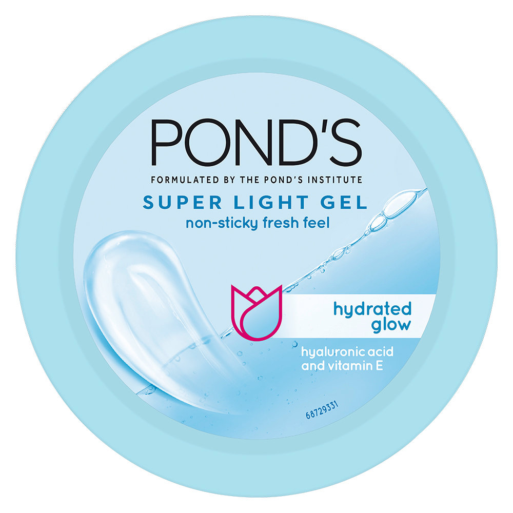 Pond's Hydrated Glow Super Light Gel 100 ml | With Hyaluronic Acid & Vitamin E | For Hydrated Glow | Non Sticky Glow | Non Oily Gel | Moisturises Upto 24 Hrs | For All Season, Pack of 1 Pond's Hydrated Glow Super Light Gel 100 ml | With Hyaluronic Acid & Vitamin E | For Hydrated Glow | Non Sticky Glow | Non Oily Gel | Moisturises Upto 24 Hrs | For All Season, Pack of 1