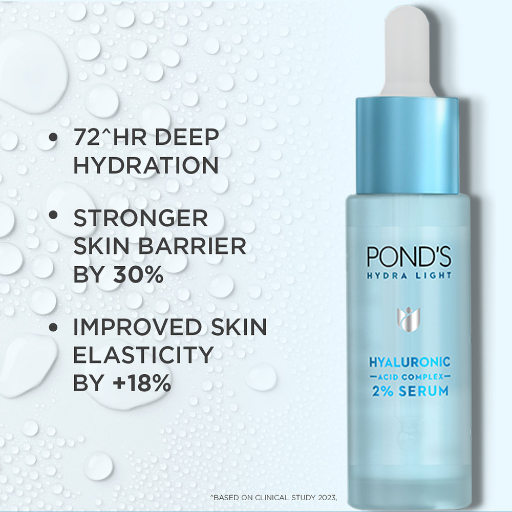 Pond's Hydralight Hyaluronic Acid 2% Serum, 14 ml, Pack of 1 Pond's Hydralight Hyaluronic Acid 2% Serum, 14 ml, Pack of 1