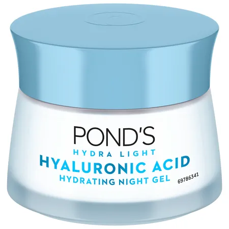 Pond's Hydralight Hyaluronic Acid Hydrating Night Gel 50 gm | Hyaluronic Acid & Pentavitin | Plumps Skin For 72 Hrs | Reduces Moisture Loss