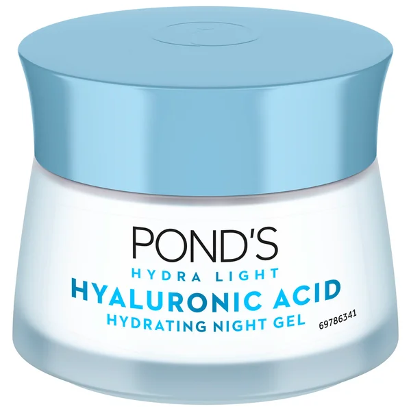Pond's Hydralight Hyaluronic Acid Hydrating Night Gel 50 gm | Hyaluronic Acid &amp; Pentavitin | Plumps Skin For 72 Hrs | Reduces Moisture Loss, Pack of 1