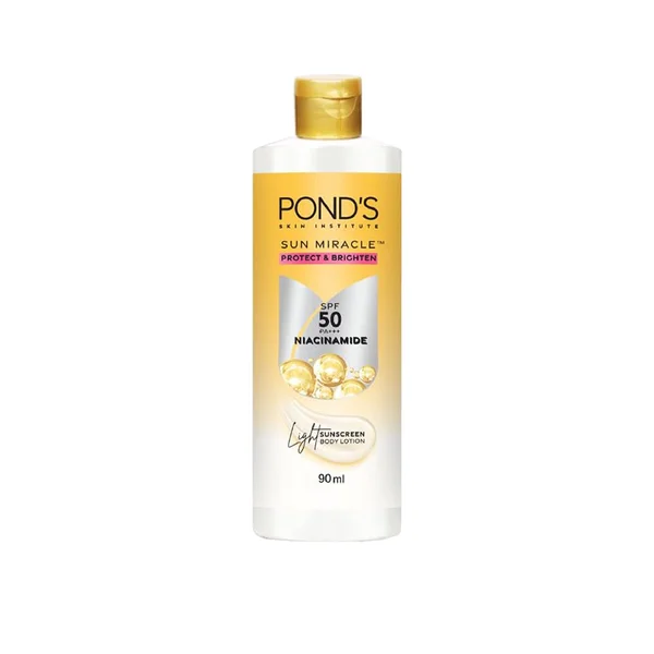 Pond's Sun Miracle SPF 50 PA+++ Light Sunscreen Body Lotion, 90 ml