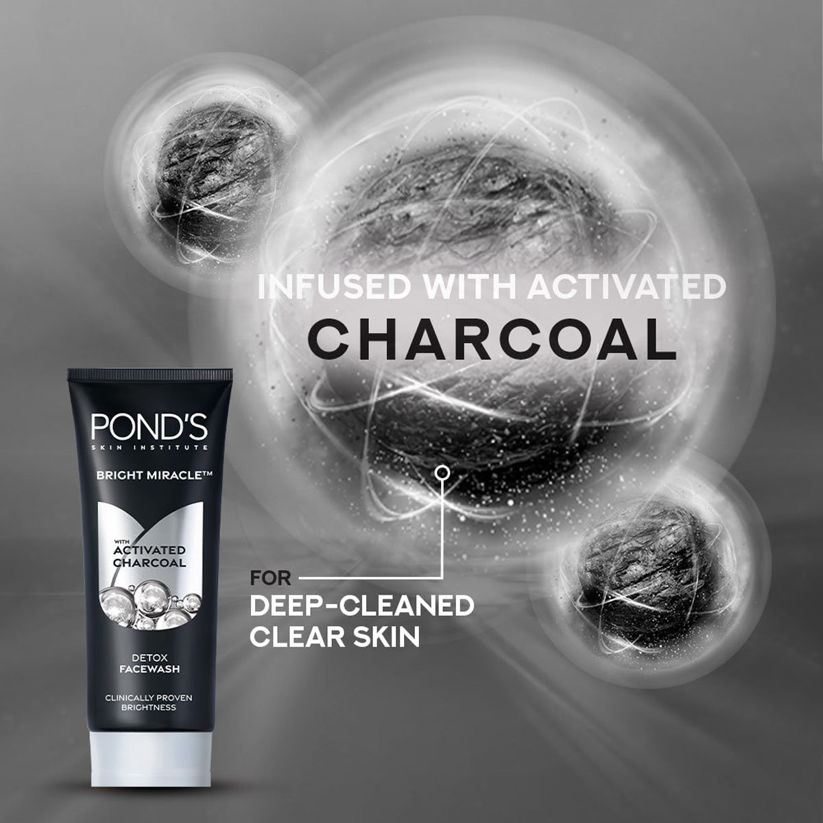 Pond's Pure Detox Face Wash 150 gm | With Activated Charcoal | Deep Cleansing Of Pollutants & Dirts | For Glowing Skin, Pack of 1 Pond's Pure Detox Face Wash 150 gm | With Activated Charcoal | Deep Cleansing Of Pollutants & Dirts | For Glowing Skin, Pack of 1