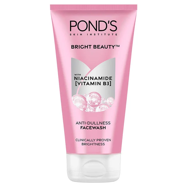 Pond's Bright Beauty Niacinamide Anti-Dullness Face Wash 150 gm | With Vitamin B3 | Reduces Dark Spots | Removes Dead Skin Cells | For Spotless Glowing Skin, Pack of 1