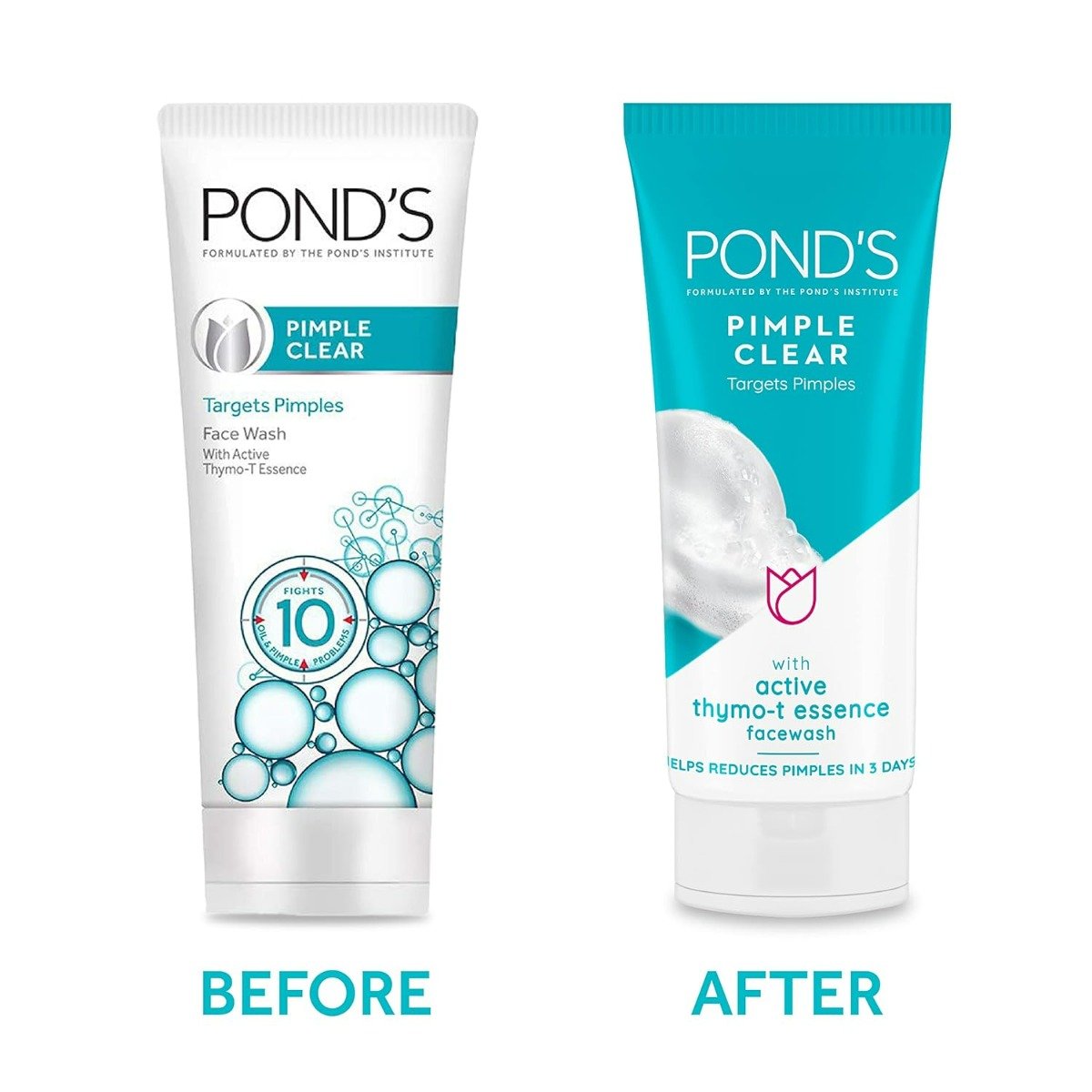 Pond's Pimple Clear Face Wash 100 gm | With Active Thymo T Essence | Fights Pimple in 3 Days, Pack of 1 Pond's Pimple Clear Face Wash 100 gm | With Active Thymo T Essence | Fights Pimple in 3 Days, Pack of 1