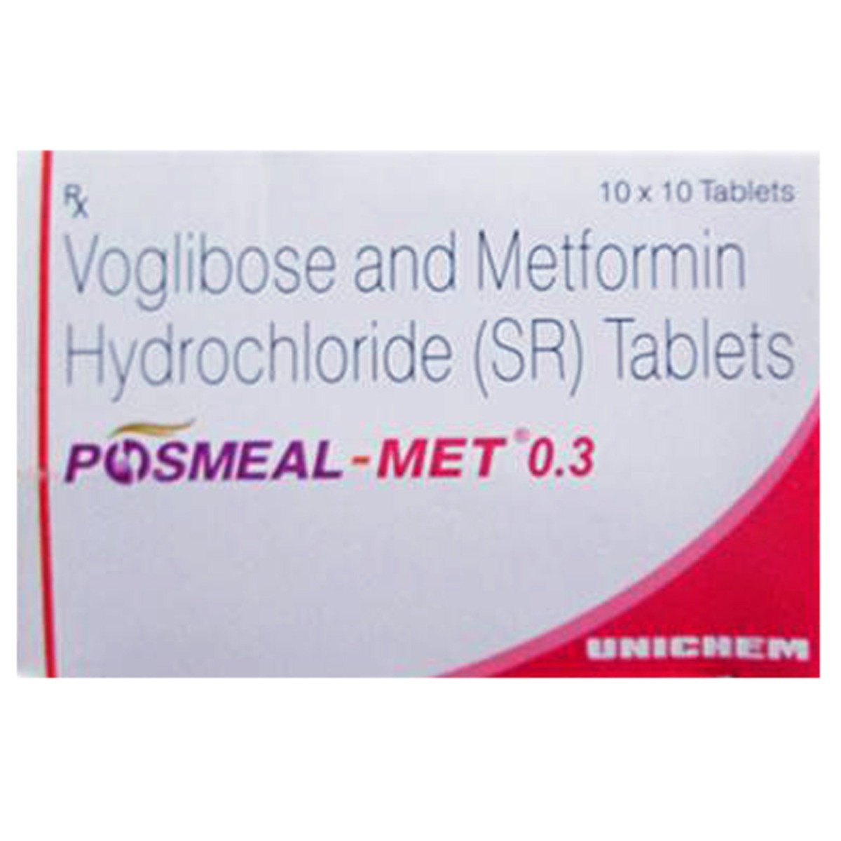 Posmeal-Met 0.3 Tablet 10's, Pack of 10 Posmeal-Met 0.3 Tablet 10's, Pack of 10