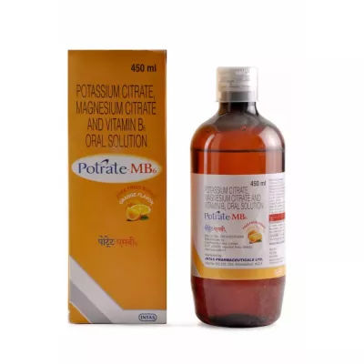 Buy Potrate-MB6 Sugar Free Orange Oral Solution 450 ml Online