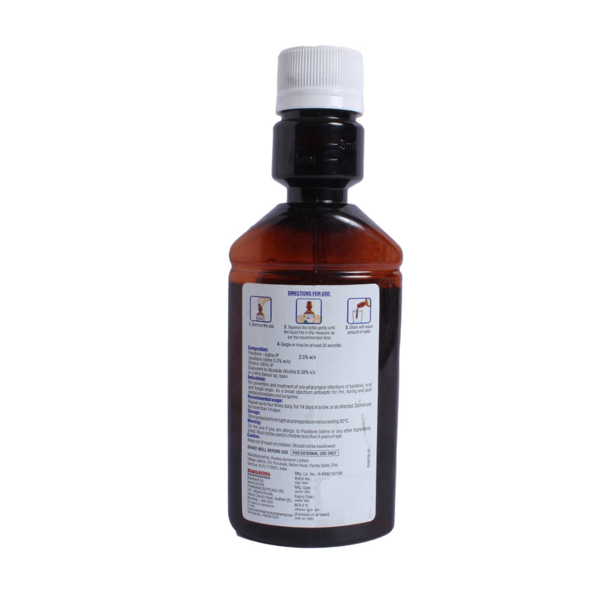 Povitotal 2% Mint Flavour Gargle 100 ml, Pack of 1 GARGLE Povitotal 2% Mint Flavour Gargle 100 ml, Pack of 1 GARGLE