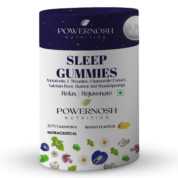 Powernosh Nutrition Sleep Gummies Mango Flavour, 30 Count, Pack of 1