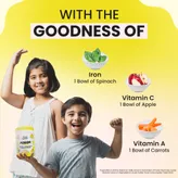 Power Gummies Junior Multivitamins &amp; Immunity Booster Health Supplement for Kids from 4 to15 Years, Tasty Mango Flavour - with Vitamin A, B, C, D, &amp; K, 30 Gummies, Pack of 1