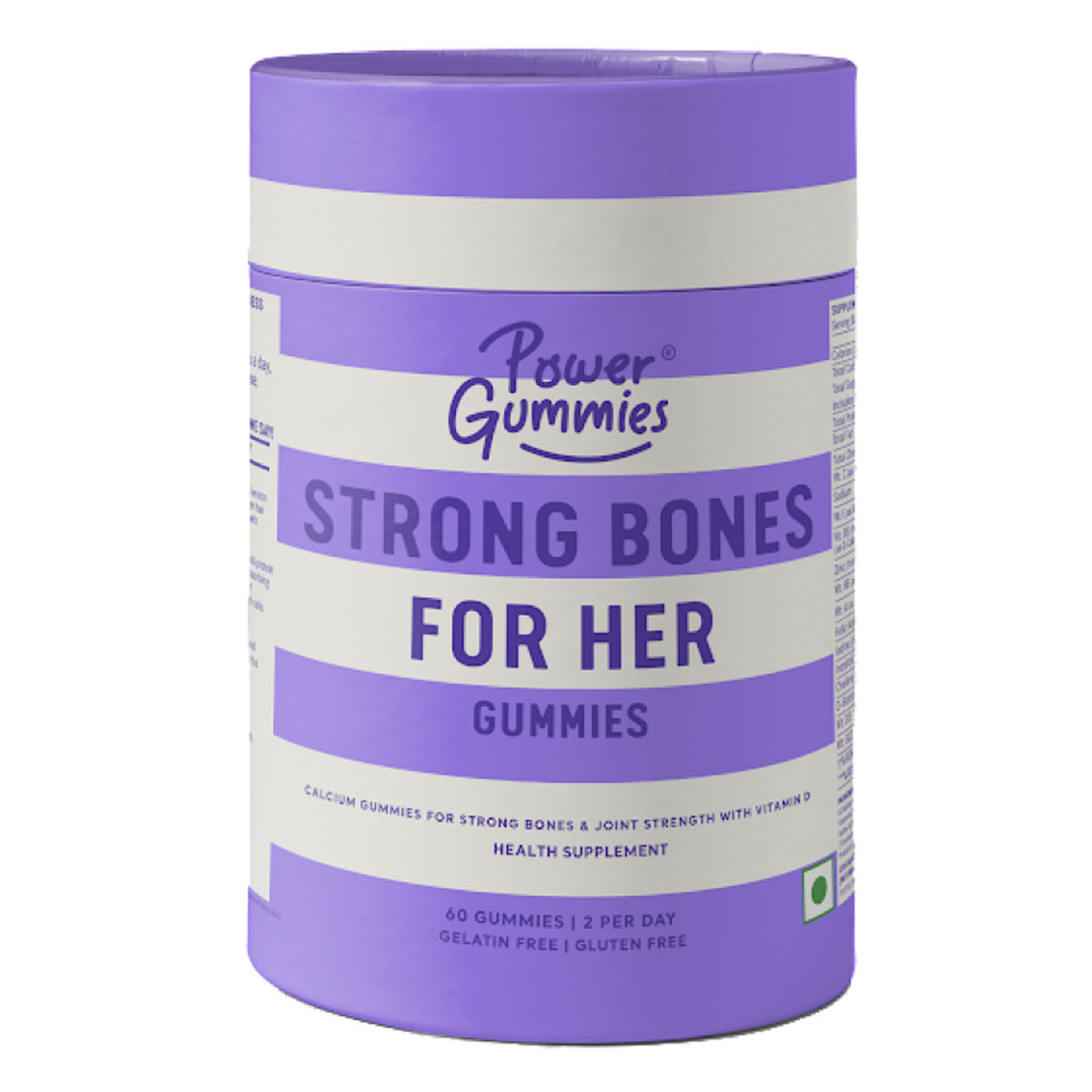 Power Gummies Strong Bones Strawberry Flavour for Her, 60 Gummies, Pack of 1 Power Gummies Strong Bones Strawberry Flavour for Her, 60 Gummies, Pack of 1