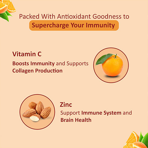 Power Gummies Vitamin C & Zinc Orange Flavour for Immunity & Skin Health, 30 Gummies, Pack of 1 Power Gummies Vitamin C & Zinc Orange Flavour for Immunity & Skin Health, 30 Gummies, Pack of 1