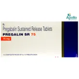 Pregalin SR 75 Tablet 10's, Pack of 10 TABLETS