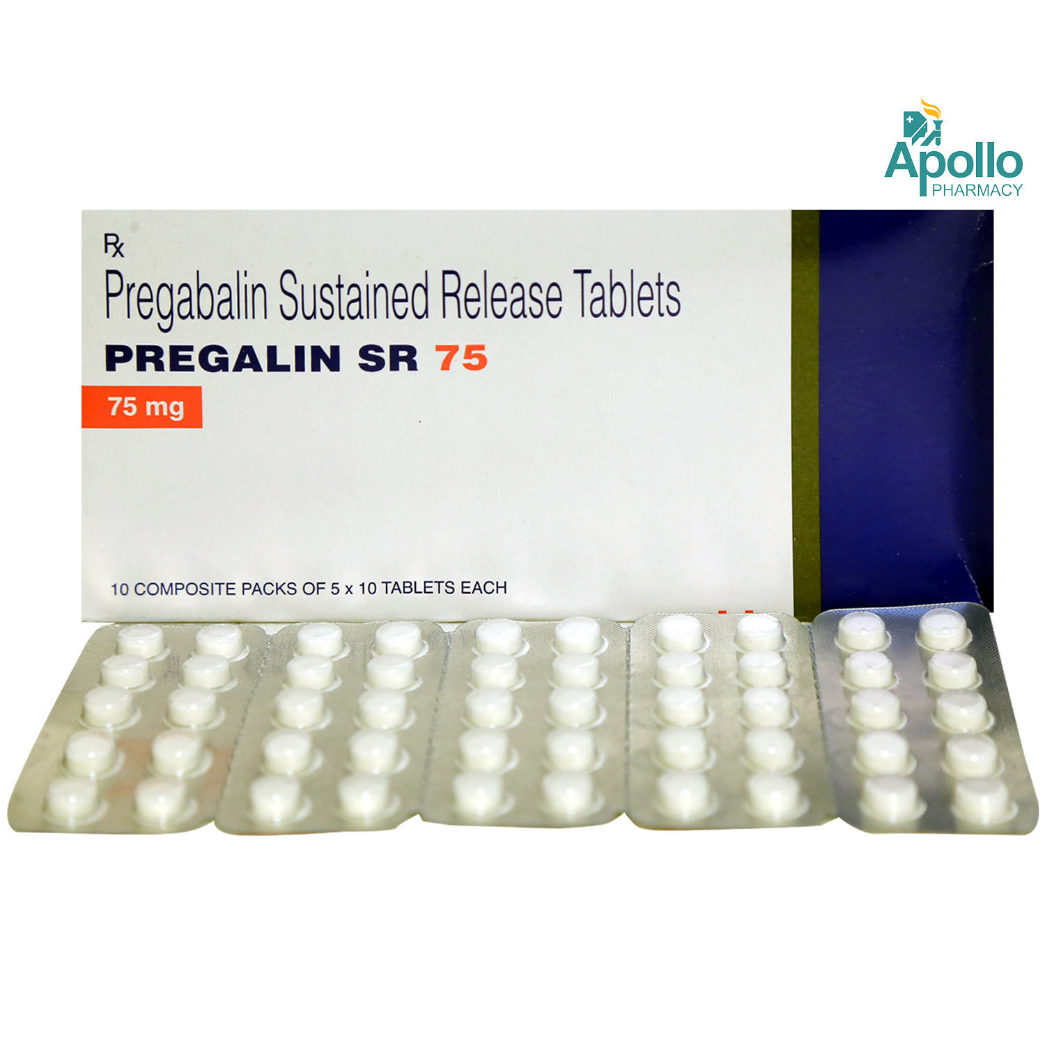 Pregalin SR 75 Tablet 10's, Pack of 10 TABLETS Pregalin SR 75 Tablet 10's, Pack of 10 TABLETS