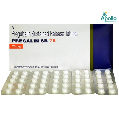 Pregalin SR 75 Tablet 10's, Pack of 10 TABLETS