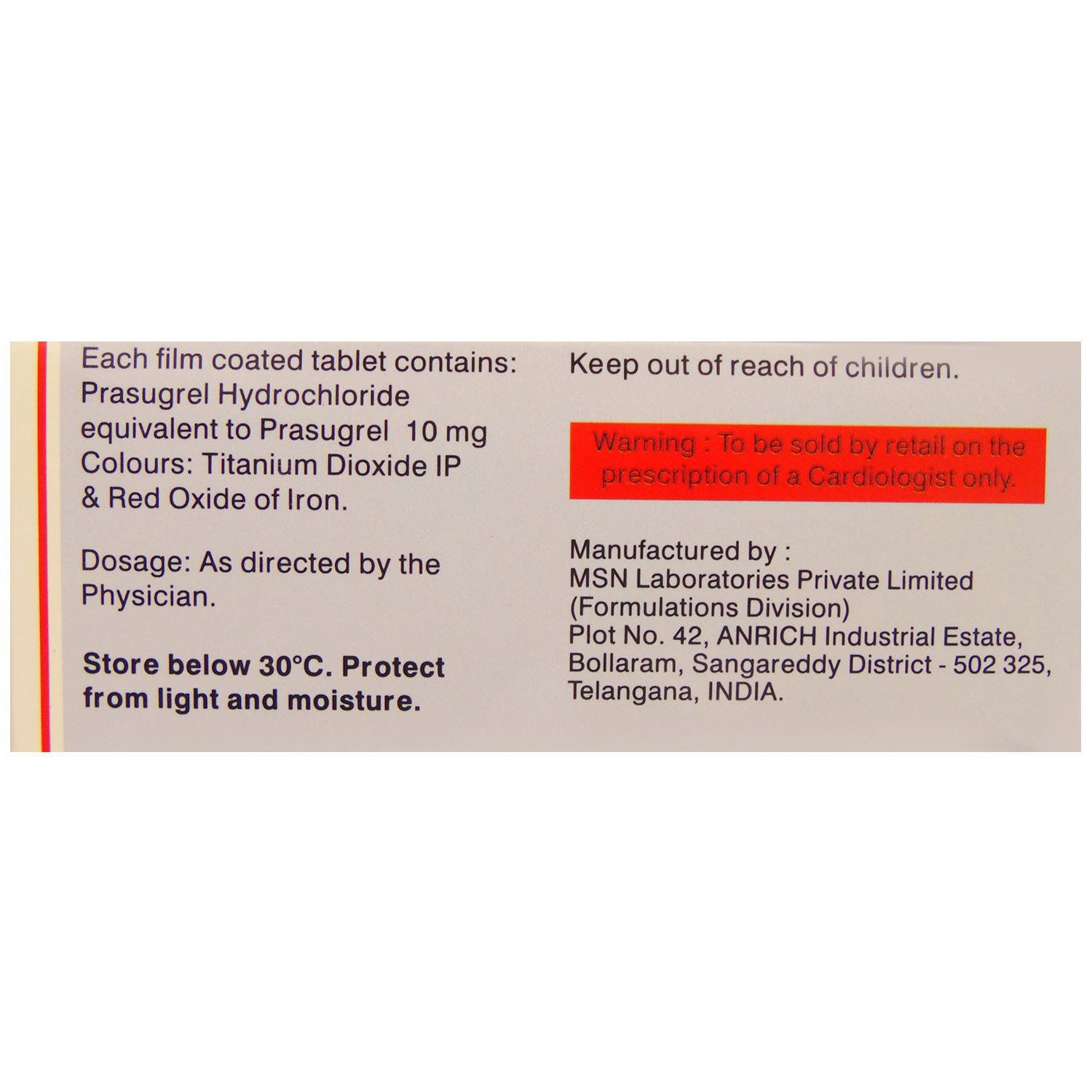 Prasudoc 10 Tablet 10's, Pack of 10 TABLETS Prasudoc 10 Tablet 10's, Pack of 10 TABLETS