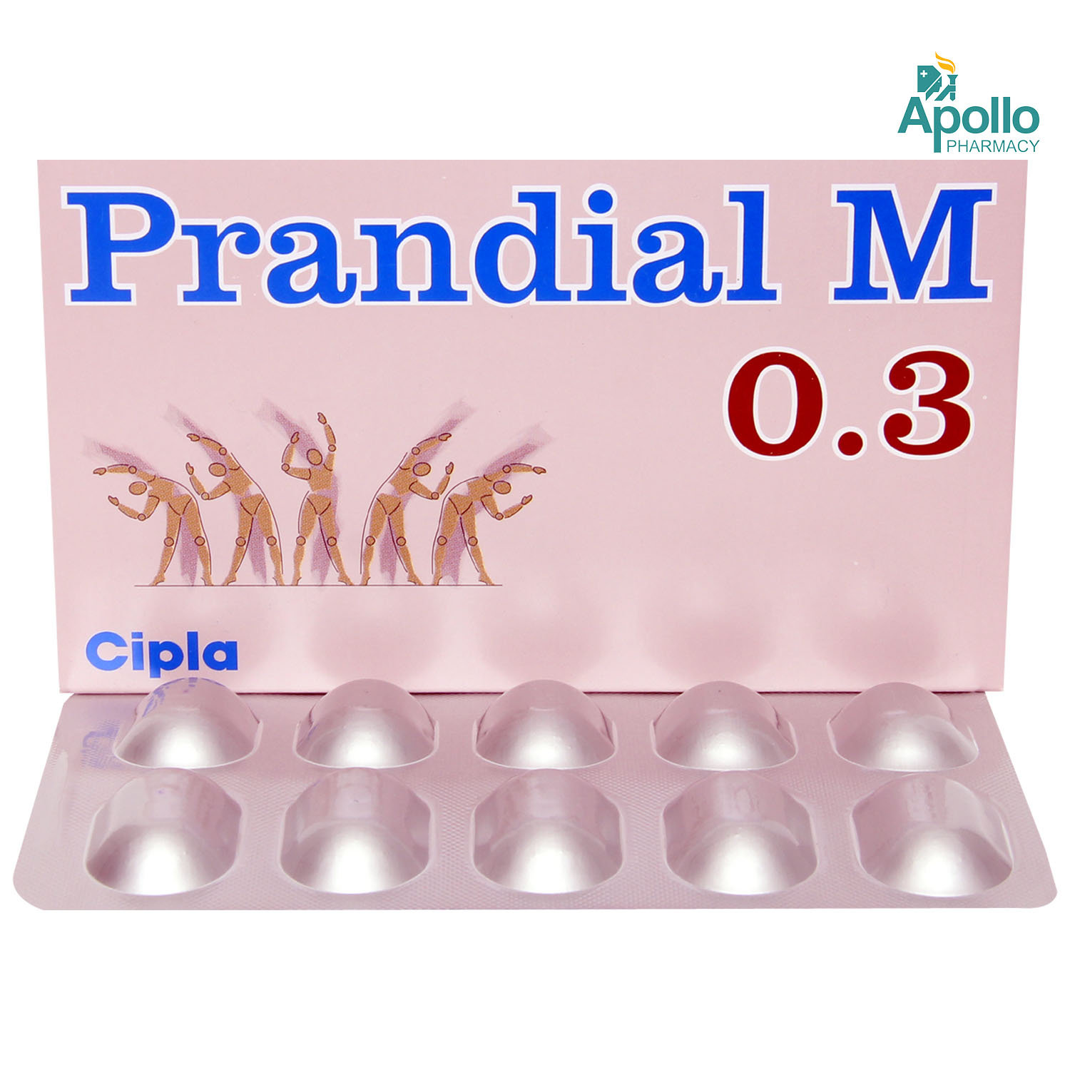 Prandial M 0.3 Tablet 10's, Pack of 10 Prandial M 0.3 Tablet 10's, Pack of 10