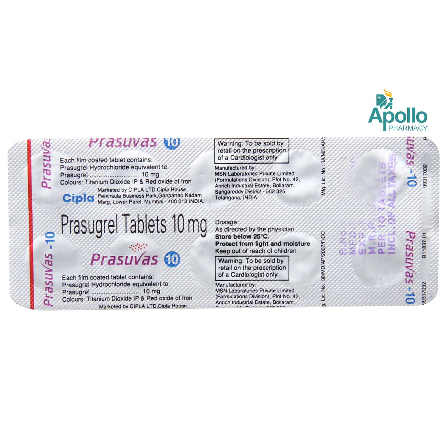 Prasuvas 10 Tablet 10's, Pack of 10 TabletS Prasuvas 10 Tablet 10's, Pack of 10 TabletS