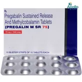 Pregalin M SR 75 Tablet 15's, Pack of 15 TABLETS