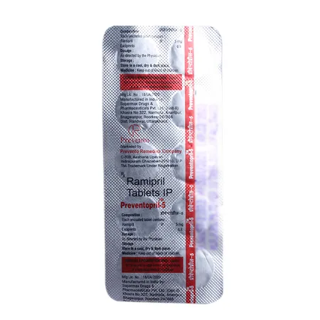 Preventopril 5 Tablet 10's