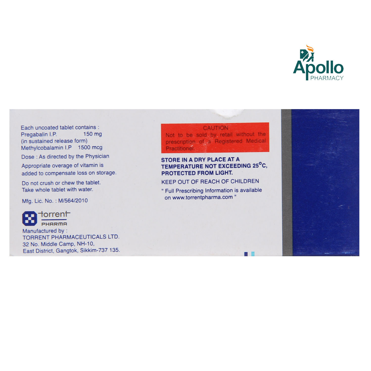 Pregalin M SR 150 Tablet 10's, Pack of 10 Pregalin M SR 150 Tablet 10's, Pack of 10