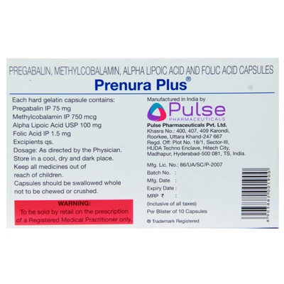 Prenura Plus Capsule 10's, Pack of 10 CAPSULES