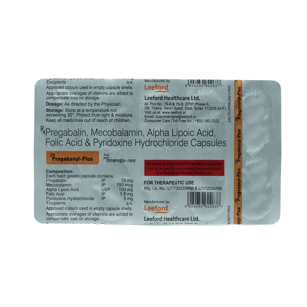 Pregabanyl-Plus Capsule 10's, Pack of 10 CAPSULES Pregabanyl-Plus Capsule 10's, Pack of 10 CAPSULES