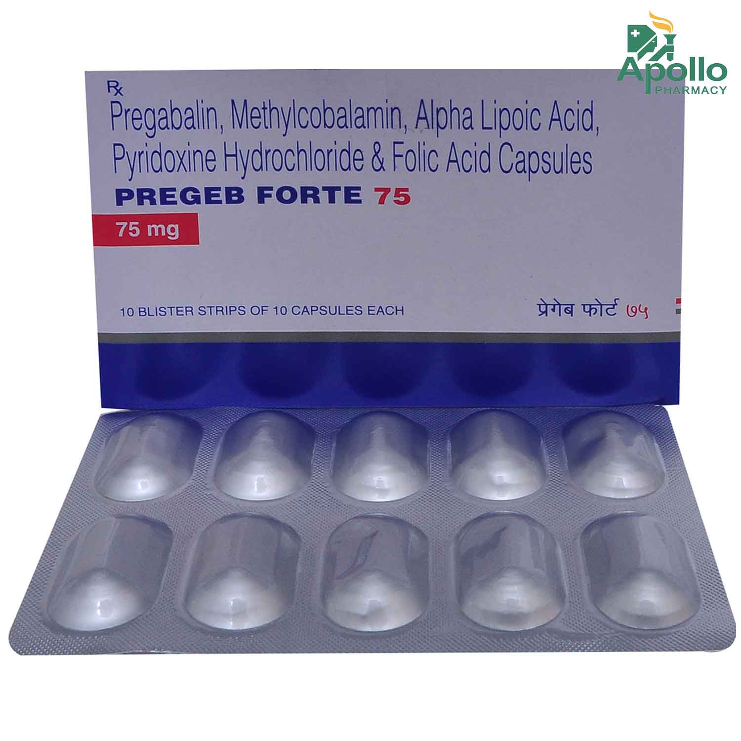 Pregeb Forte 75 Capsule 10's, Pack of 10 CAPSULES Pregeb Forte 75 Capsule 10's, Pack of 10 CAPSULES