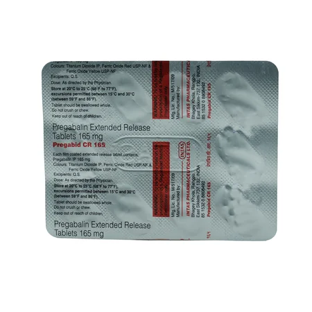 Pregabid CR 165 Tablet 10's