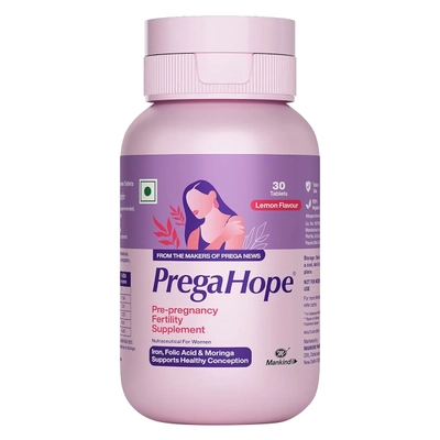 Prega Hope Pre-pregnancy Fertility Supplement for Women, 30 Tablets, Pack of 1