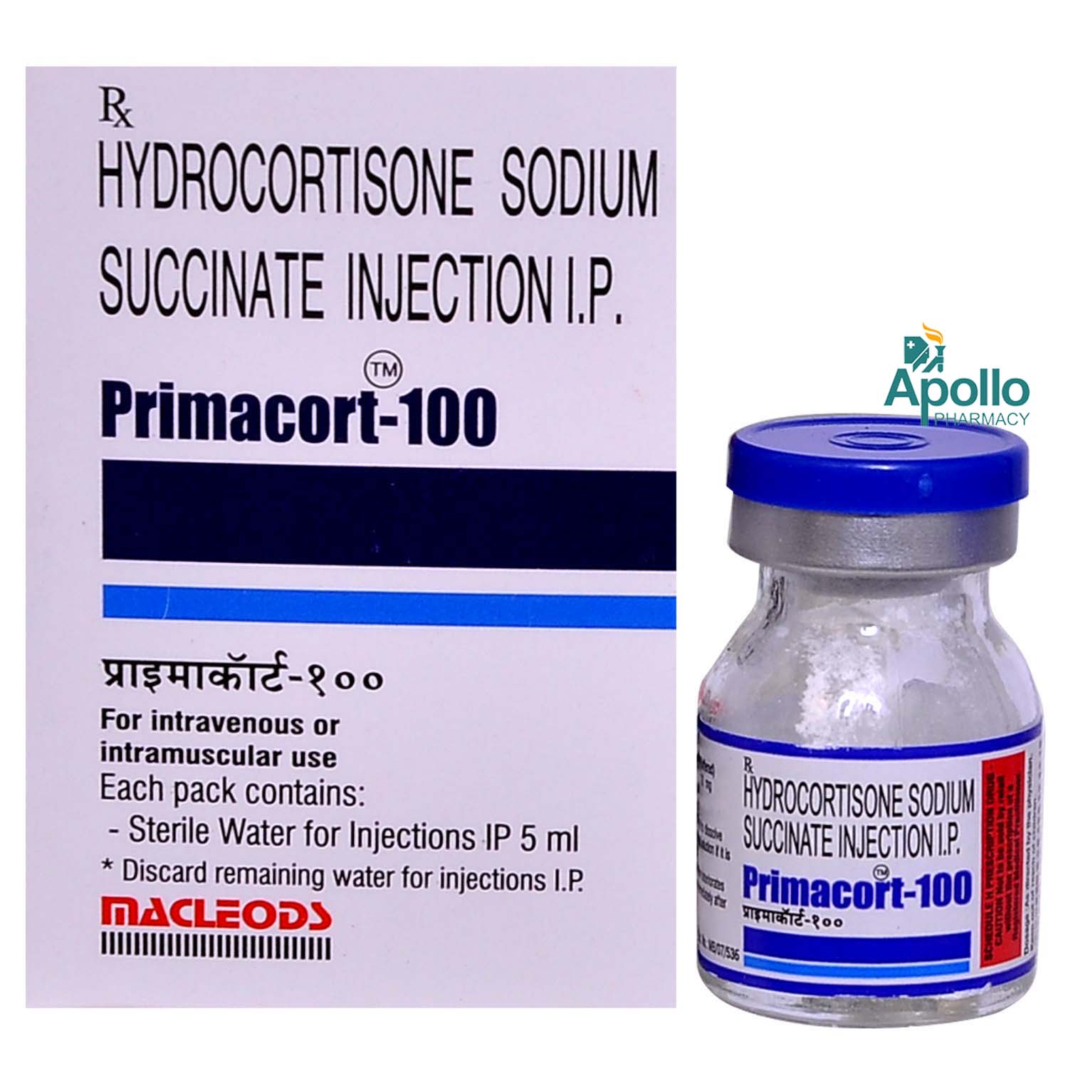 Primacort 100 Injection 1's, Pack of 1 INJECTION Primacort 100 Injection 1's, Pack of 1 INJECTION