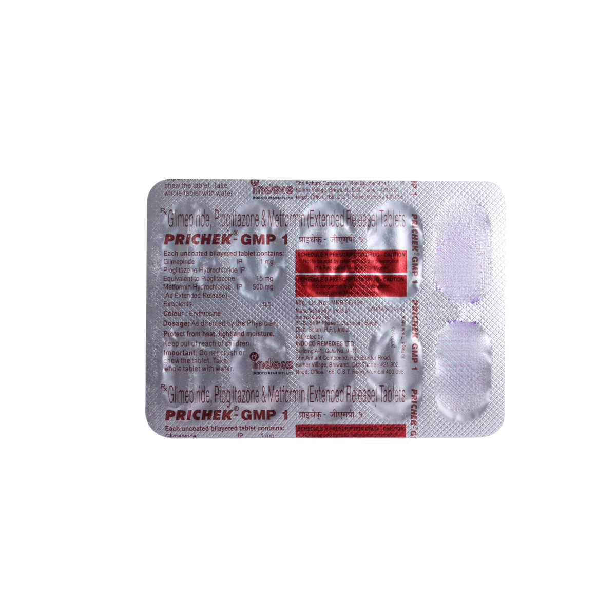 Prichek GMP 1 Tablet 10's, Pack of 10 TabletS Prichek GMP 1 Tablet 10's, Pack of 10 TabletS