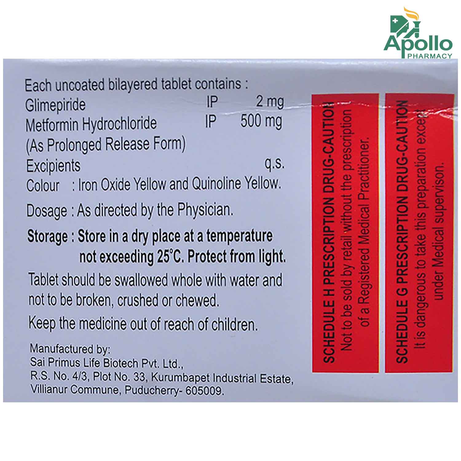 Priglim-M2 Tablet 10's, Pack of 10 TABLETS Priglim-M2 Tablet 10's, Pack of 10 TABLETS