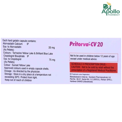 Pritorva-CV20 Capsule 10's, Pack of 10 CAPSULES