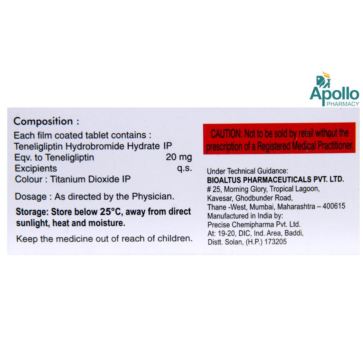 Priglip 20 Tablet 10's, Pack of 10 TABLETS Priglip 20 Tablet 10's, Pack of 10 TABLETS