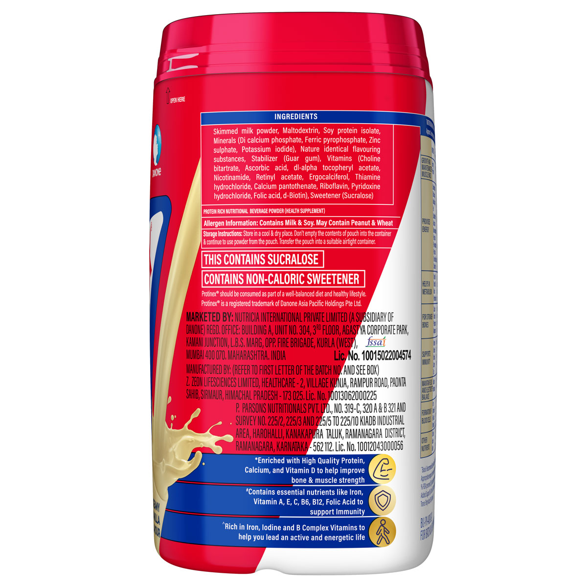 Protinex Creamy Vanilla Flavour Nutrition Powder for Adults, 400 gm Jar, Pack of 1 Protinex Creamy Vanilla Flavour Nutrition Powder for Adults, 400 gm Jar, Pack of 1