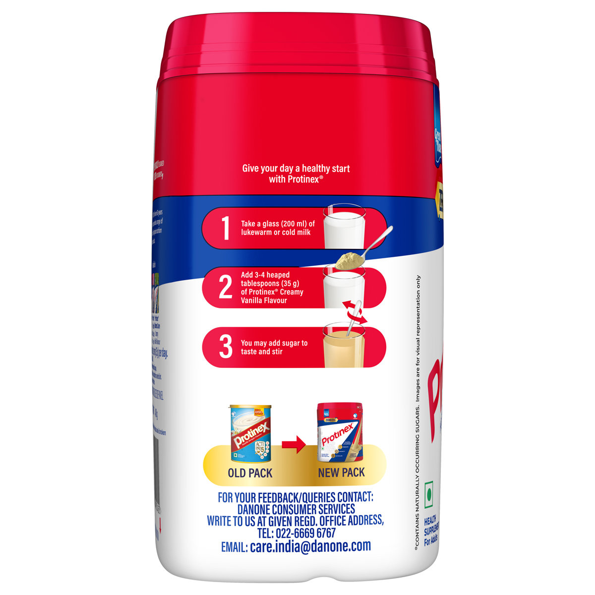 Protinex Creamy Vanilla Flavour Nutrition Powder for Adults, 400 gm Jar, Pack of 1 Protinex Creamy Vanilla Flavour Nutrition Powder for Adults, 400 gm Jar, Pack of 1