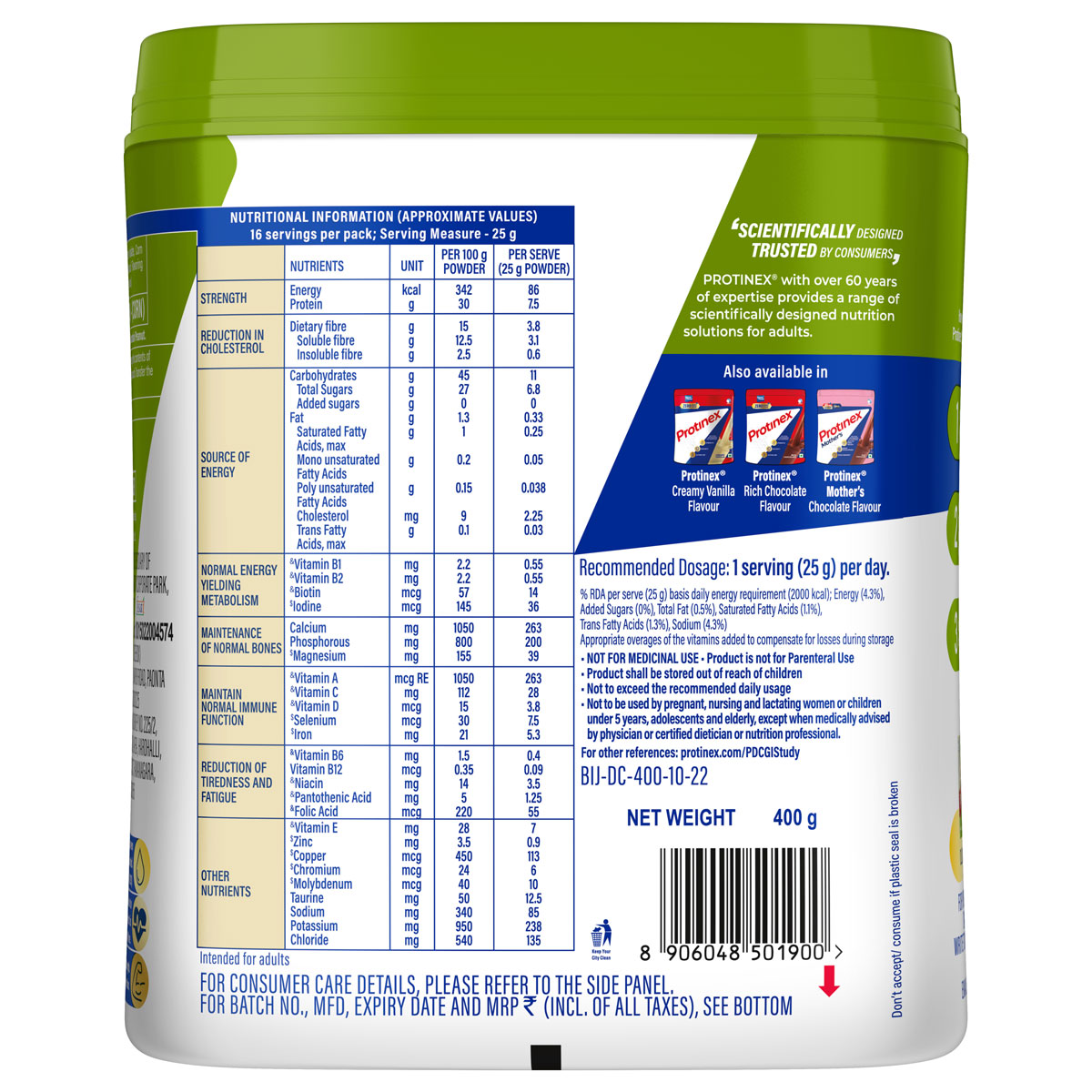 Protinex Diabetes Care Creamy Vanilla Flavour Nutrition Powder 400 gm | For Blood Sugar, Weight Management & Strength, Pack of 1 Protinex Diabetes Care Creamy Vanilla Flavour Nutrition Powder 400 gm | For Blood Sugar, Weight Management & Strength, Pack of 1