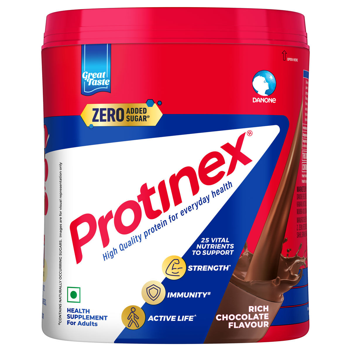 Buy Protinex Rich Chocolate Flavour Nutrition Powder for Adults, 400 gm Jar Online