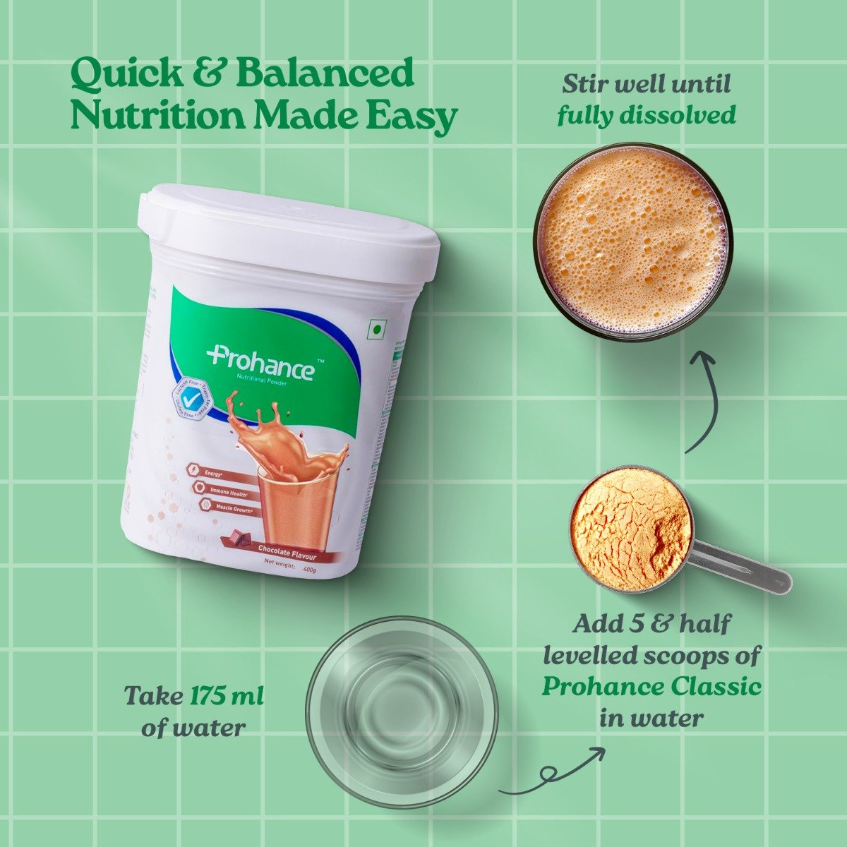 Prohance Chocolate Flavour Powder 400 gm, Pack of 1 Prohance Chocolate Flavour Powder 400 gm, Pack of 1