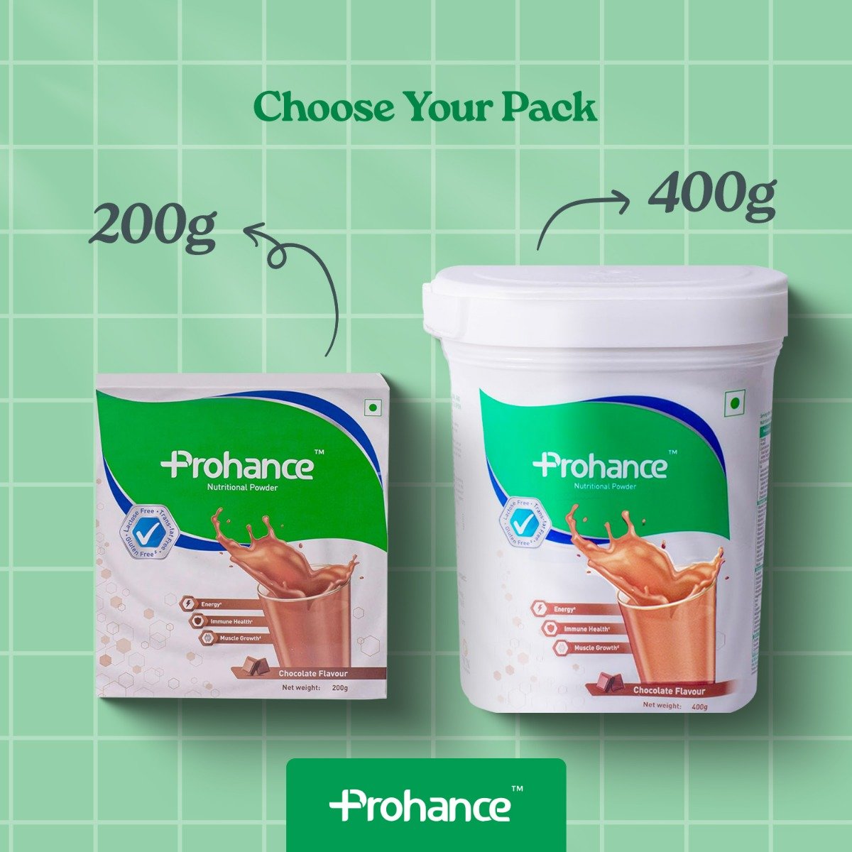 Prohance Chocolate Flavour Powder 400 gm, Pack of 1 Prohance Chocolate Flavour Powder 400 gm, Pack of 1