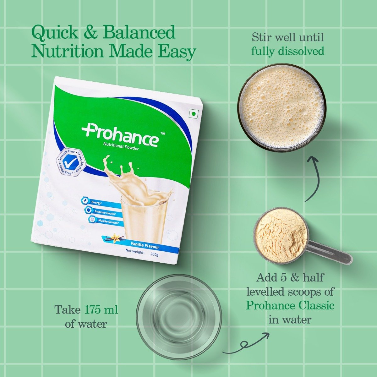 Prohance Vanilla Powder 200 gm, Pack of 1 Prohance Vanilla Powder 200 gm, Pack of 1