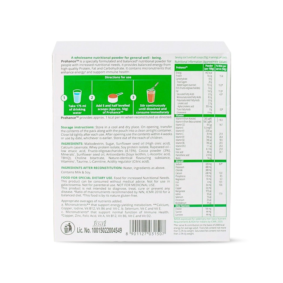 Prohance Chocolate Flavour Powder 200 gm, Pack of 1 Prohance Chocolate Flavour Powder 200 gm, Pack of 1