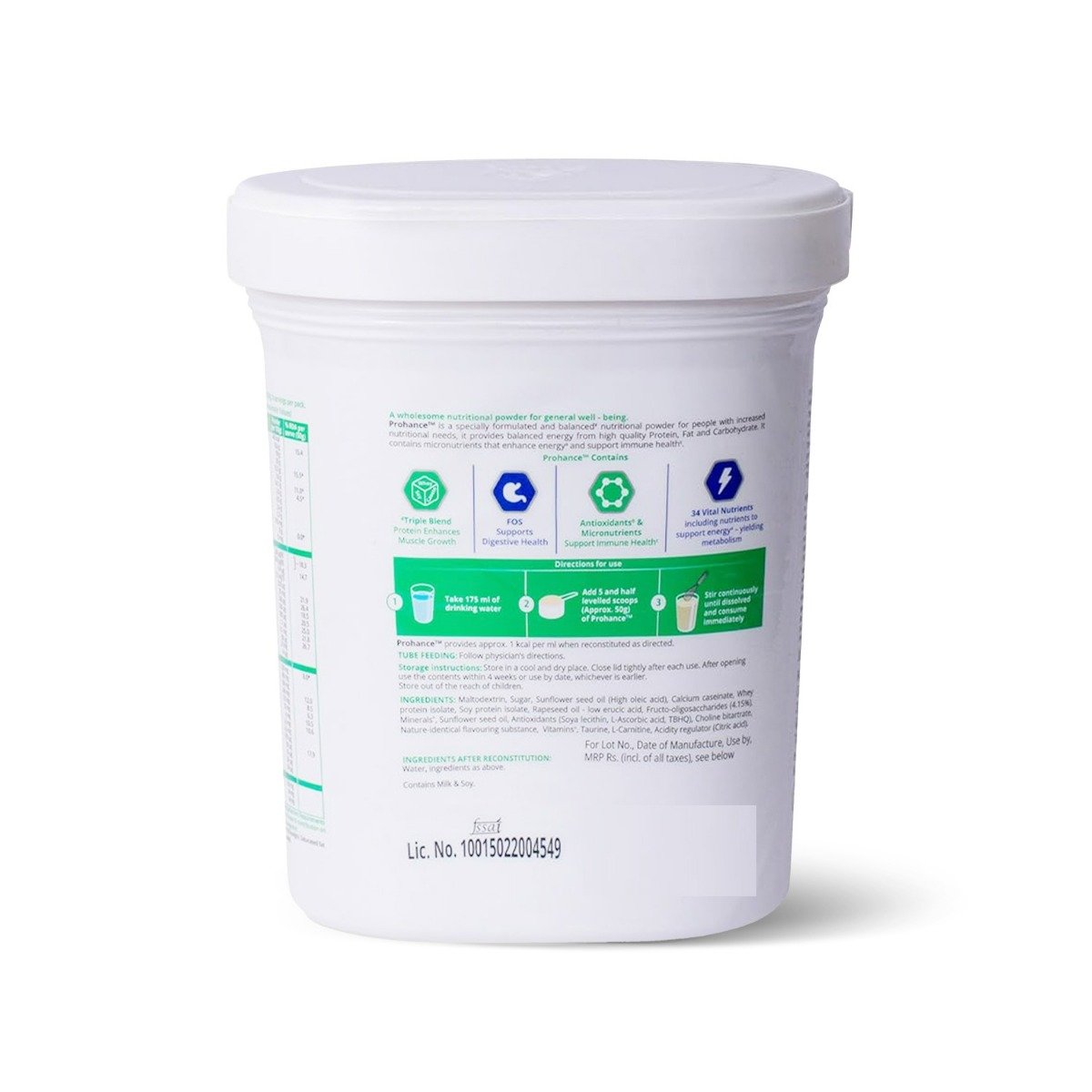 Prohance Vanilla Flavour Nutritional Drink Powder, 400 gm, Pack of 1 Prohance Vanilla Flavour Nutritional Drink Powder, 400 gm, Pack of 1