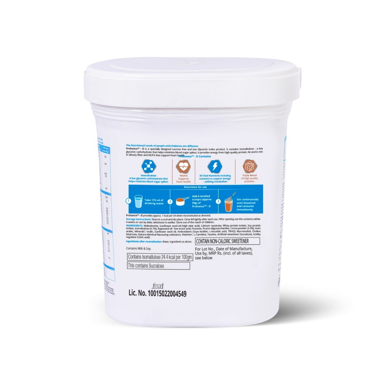 Prohance-D Sugar Free Chocolate Powder 400 gm, Pack of 1 Prohance-D Sugar Free Chocolate Powder 400 gm, Pack of 1