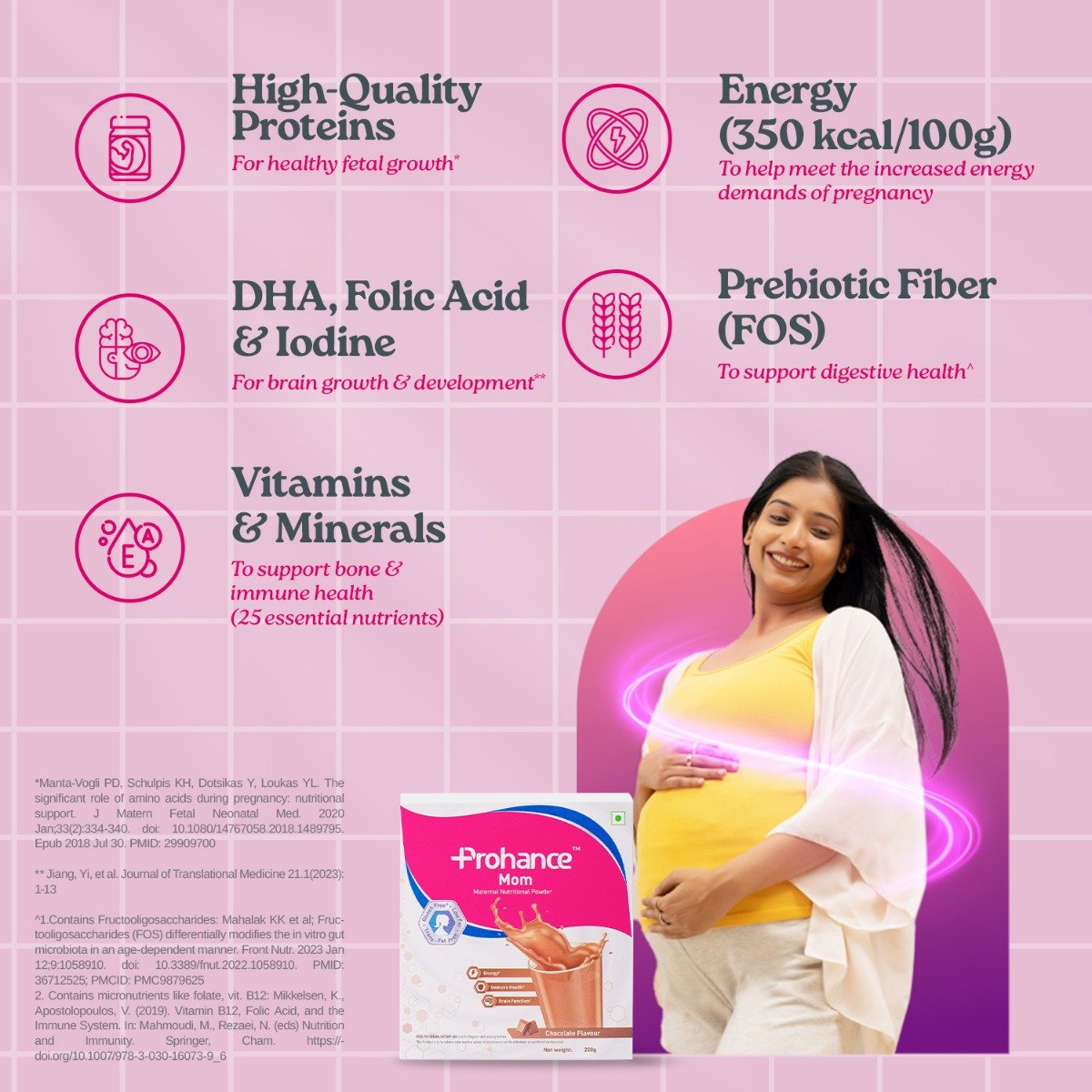 Prohance Mom Chocolate Flavour Powder 200 gm, Pack of 1 Powder Prohance Mom Chocolate Flavour Powder 200 gm, Pack of 1 Powder