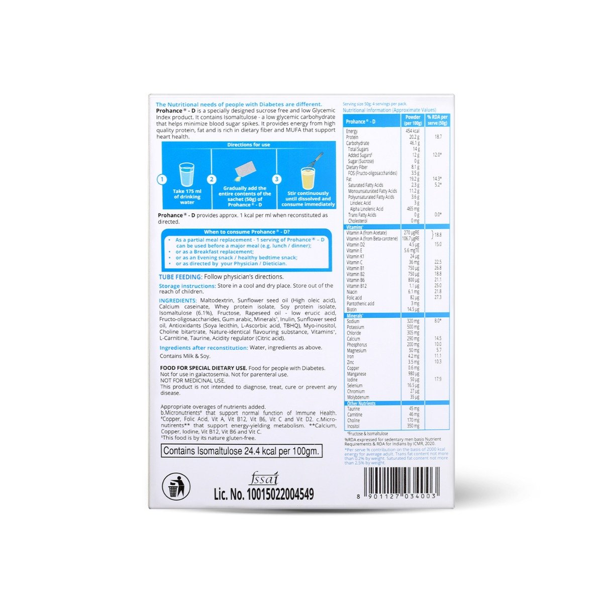 Prohance-D Vanilla Powder 200 gm, Pack of 1 Prohance-D Vanilla Powder 200 gm, Pack of 1