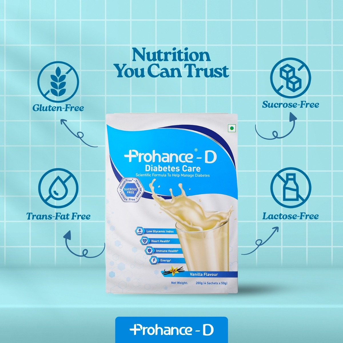 Prohance-D Vanilla Powder 200 gm, Pack of 1 Prohance-D Vanilla Powder 200 gm, Pack of 1