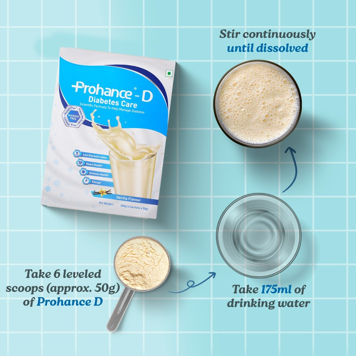 Prohance-D Vanilla Powder 200 gm, Pack of 1 Prohance-D Vanilla Powder 200 gm, Pack of 1